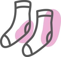 Pink socks, illustration, vector, on a white background. vector