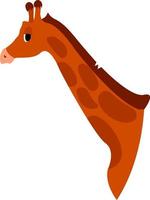 cabeza de jirafa, ilustración, vector sobre fondo blanco.
