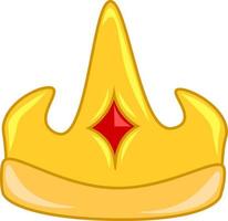 A golden crown, vector or color illustration.