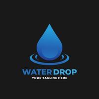 Water drop logo design vector