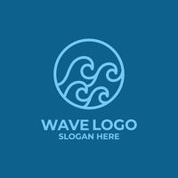 Wave logo vector. Water wave logo vector