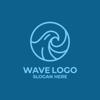 Wave logo vector. Water wave logo vector