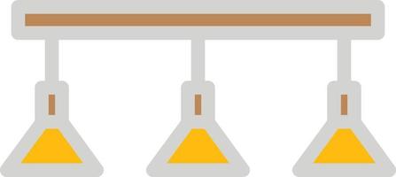 three lamps on the ceiling, illustration, on a white background. vector