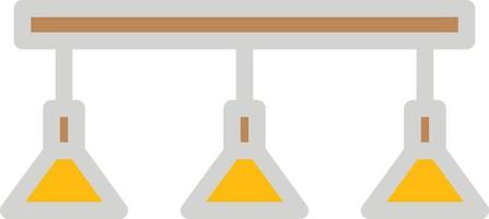 three lamps on the ceiling, illustration, on a white background. vector