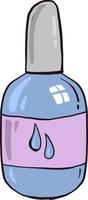 Nailpolish bottle, illustration, vector on white background.