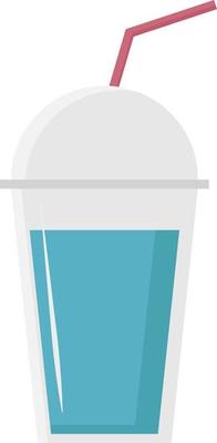 Juice in cup, illustration, vector on white background.