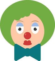 Clown, illustration, vector on white background.