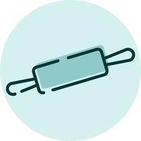 Kitchen roller pin, illustration, vector on a white background.