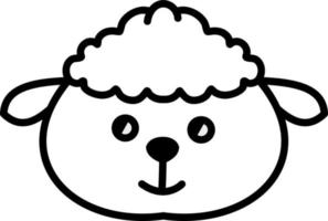 Cute baby sheep, illustration, on a white background. vector