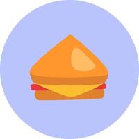 Breakfast sandwich, illustration, vector on a white background.