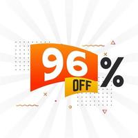 96 Percent off Special Discount Offer. 96 off Sale of advertising campaign vector graphics.