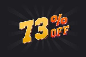 73 Percent off Special Discount Offer. 73 off Sale of advertising campaign vector graphics.