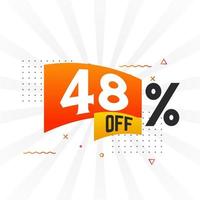 48 Percent off Special Discount Offer. 48 off Sale of advertising campaign vector graphics.