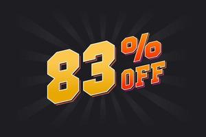 83 Percent off Special Discount Offer. 83 off Sale of advertising campaign vector graphics.