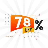 78 Percent off Special Discount Offer. 78 off Sale of advertising campaign vector graphics.