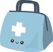 First aid, illustration, vector on white background.