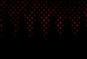 Dark red vector pattern with symbol of cards.