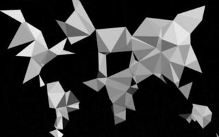 Light Silver, Gray vector shining triangular pattern.