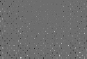 Light silver, gray vector pattern with symbol of cards.