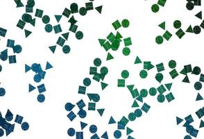 Light Blue, Green vector texture in poly style with circles, cubes.