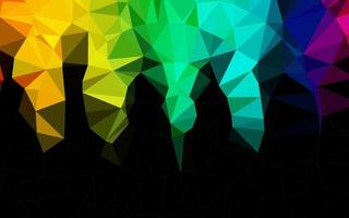 Dark Multicolor, Rainbow vector polygonal template.