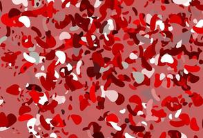 Light Red vector pattern with chaotic shapes.