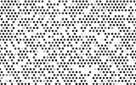 Dark Black vector pattern with colorful hexagons.