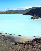 laguna azul en islandia foto