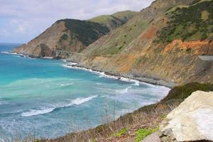 vista de la carretera costera de california foto