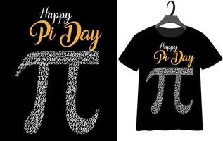 diseño de camiseta feliz día pi vector