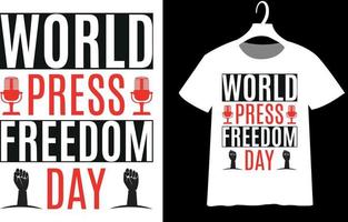 mejor diseño de camiseta del día mundial de la libertad de prensa para ti vector