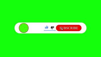 abonnez-vous comme bouton de notification logo écran vert animation 4k gratuit video