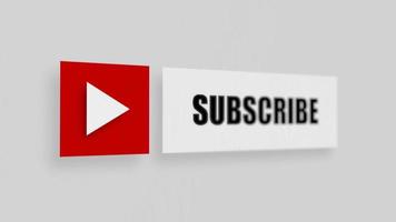 Youtube video channel subscribe button banner. Animated Subscription icon.Click to follow, 4k animation.