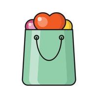 ilustración de vector de bolsa favorita en un fondo. símbolos de calidad premium. iconos vectoriales para concepto y diseño gráfico.