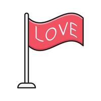 love flag vector illustration on a background.Premium quality symbols.vector icons for concept and graphic design.