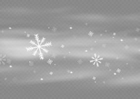 nieve y viento. elemento decorativo degradado blanco.ilustración vectorial. invierno y nieve con niebla. viento y niebla. vector