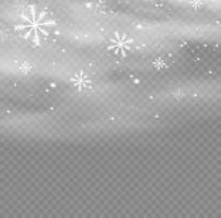 nieve y viento. elemento decorativo degradado blanco.ilustración vectorial. invierno y nieve con niebla. viento y niebla. vector