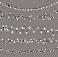 Christmas lights isolated. Christmas glowing garland.for the new year and christmas. light effect. Vector illustration.