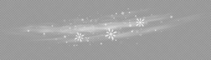 nieve y viento. elemento decorativo degradado blanco.ilustración vectorial. invierno y nieve con niebla. viento y niebla. vector