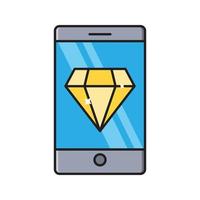 mobile diamond vector illustration on a background.Premium quality symbols.vector icons for concept and graphic design.