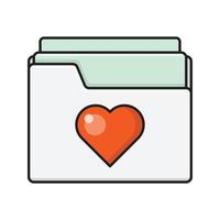 love folder vector illustration on a background.Premium quality symbols.vector icons for concept and graphic design.