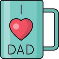 i love dad vector illustration on a background.Premium quality symbols.vector icons for concept and graphic design.