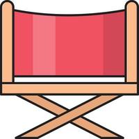 ilustración de vector de silla de cine en un fondo. símbolos de calidad premium. iconos vectoriales para concepto y diseño gráfico.