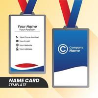 Two sided presentation of professional Name or visiting card design. vector