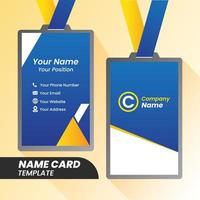 Vector modern clean Name card template. Flat design