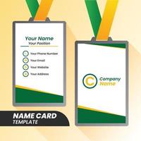 Modern Name Card - Creative and Clean Name Card Template. vector