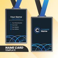 Two sided presentation of professional Name or visiting card design. vector