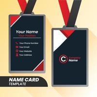 Corporate Name card design set template for company corporate style. vector