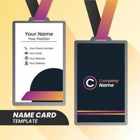 Corporate Name card design set template for company corporate style. vector