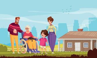 Senior Relatives Concept vector